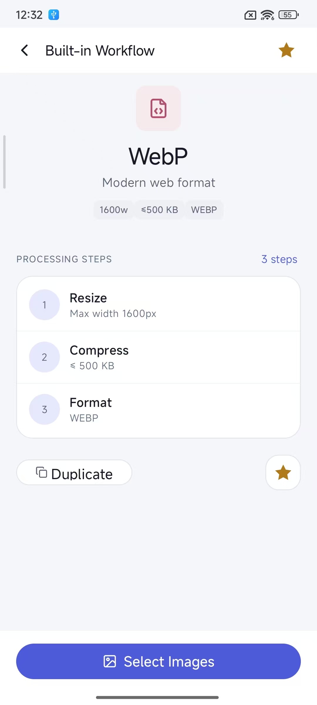 Workflow detail